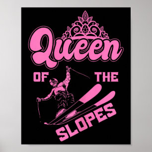 Affiche Reine Des Pistes Ski Sports D'Hiver Montagnes