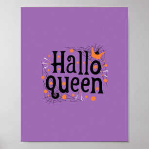 Affiche Reine d'Halloween, reine d'Halloween rétro, art d'