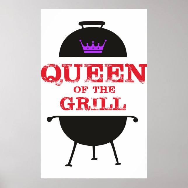 Affiche Reine Du Grill, Rouge Couronne Violet (Devant)