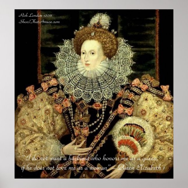 Affiche Reine Elizabeth 1 Amour/Honneur Citations d'amour  (Devant)