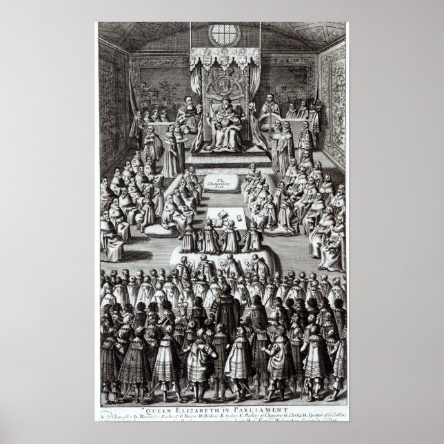 Affiche Reine Elizabeth I et Parlement (Devant)