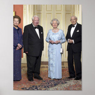 Affiche Reine Elizabeth ll, Tony Blair, Margaret Thatcher
