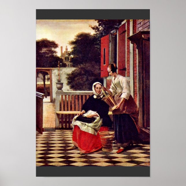 Affiche Reine Et Serveuse De Hooch Pieter De (Meilleure Qu (Devant)