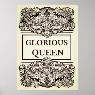 Affiche REINE GLORIEUSE - Citation positive