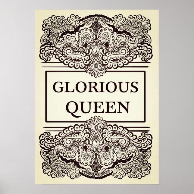 Affiche REINE GLORIEUSE - Citation positive (Devant)
