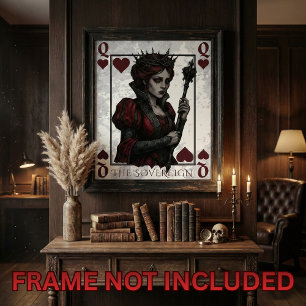 Affiche Reine mélancolique de cœur Fantastique sombre goth