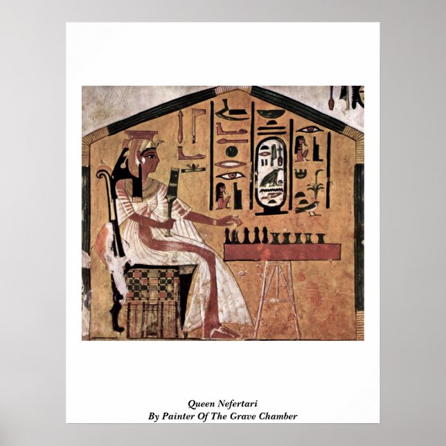 Affiche Reine Nefertari Par Peintre De La Chambre Grave (Devant)