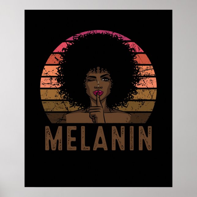 Affiche Reine noire Afro Melanin (Devant)