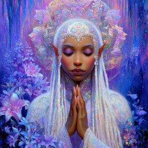 Affiche Reine Noire Goddess Art Fantastique Elfique