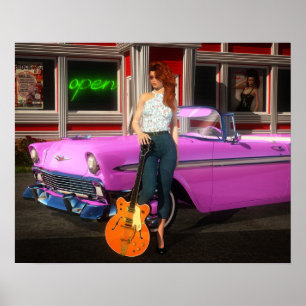 Affiche Reine Rockabilly de 56'