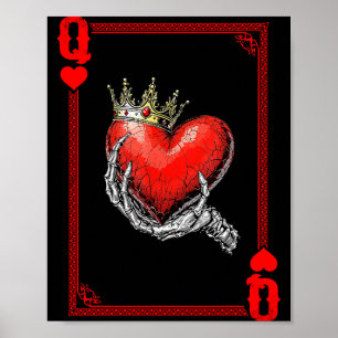 Affiche Reine Roi Des Coeurs Carte À Jouer Couple Correspo