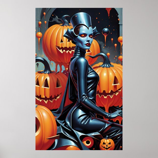 Affiche Reine sorcière du week-end de la mode d'automne (Devant)