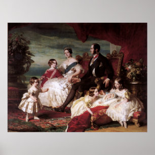 Affiche Reine Victoria et Prince Albert - Famille royale