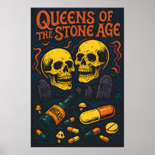 Affiche Reines de Wall Art Print – Rétro
