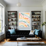 Affiche RÉINITIALISER REFOCUS REDÉMARRER Lettres de bulles<br><div class="desc">L'art fait main pour vous ! Ajoutez votre propre texte, changez aussi la couleur arrière - plan. Sélectionnez la taille de l'impression à l'aide du menu déroulant ci-dessus, et vous pouvez cliquer sur le bouton "modifier la conception" pour customiser l'illustration pour qu'elle s'adapte à n'importe quelle taille de papier. Achetez...</div>