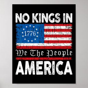 Affiche Rejeter Aucun Rois En Amérique 1776 Résiste À La P