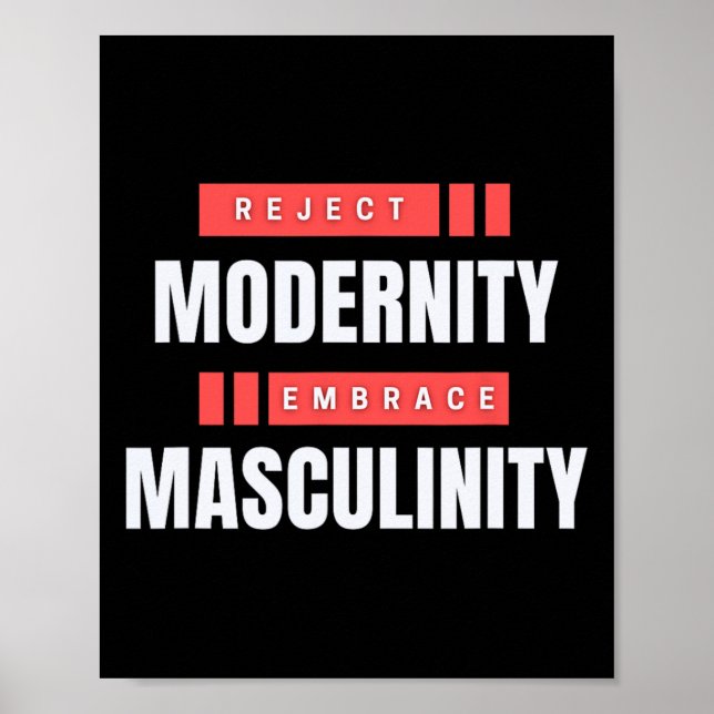 Affiche Rejeter la modernité Embrasser la masculinité1 (Devant)