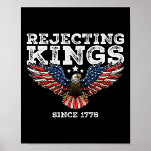 Affiche Rejeter les rois depuis 1776 Byld Eagle Patriotic 