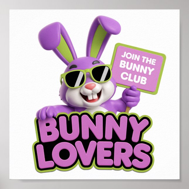 Affiche Rejoignez Bunny Lovers Club : Amusants (Devant)