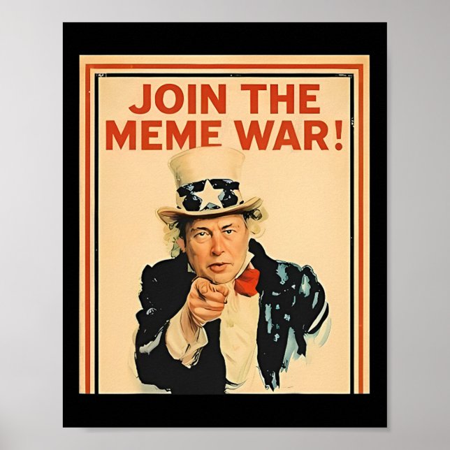 Affiche Rejoignez La Guerre Des Mèmes Trump (Devant)