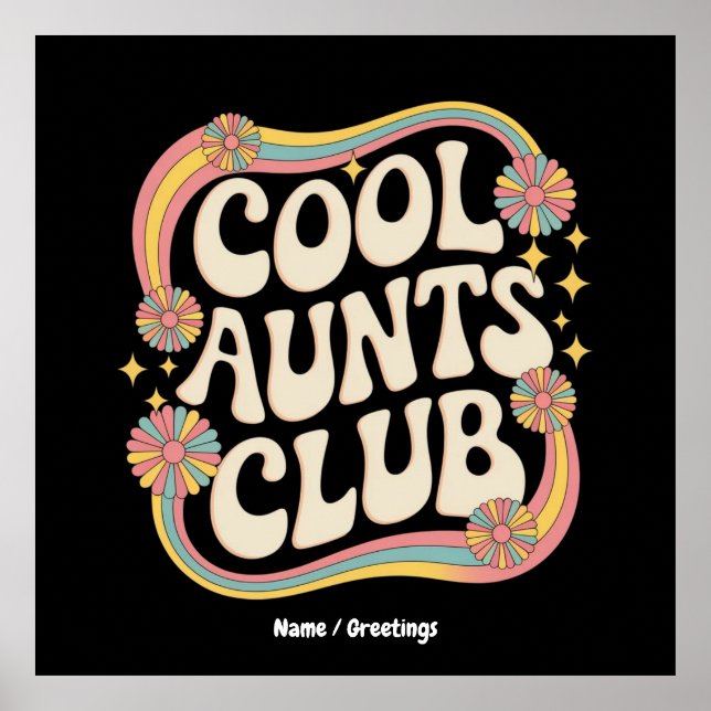 Affiche Rejoignez le Cool Aunts Club Funny Oversize Graphi (Devant)