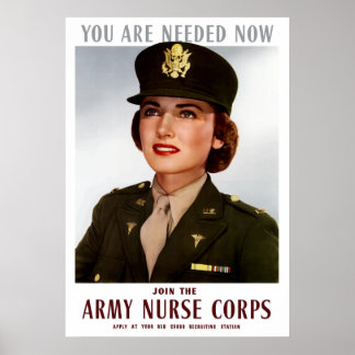 Affiche Rejoignez Le Corps Des Infirmières De L'Armée