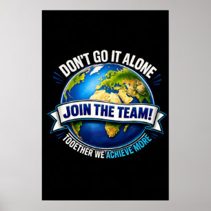 Affiche Rejoignez l'équipe – Conception de collaboration m