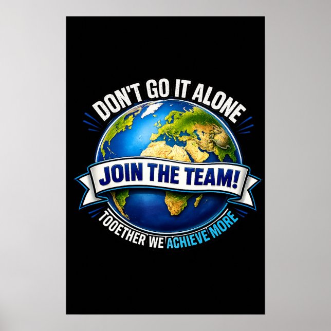 Affiche Rejoignez l'équipe – Conception de collaboration m (Devant)
