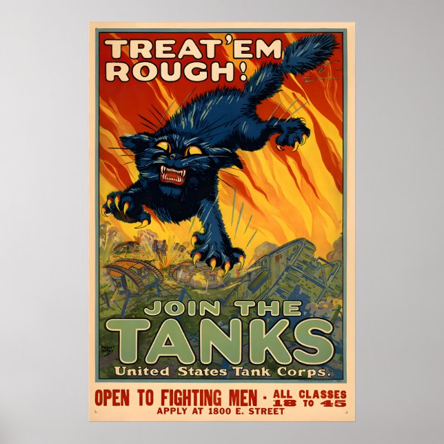 Affiche Rejoignez les Chars - Première Guerre mond (Devant)