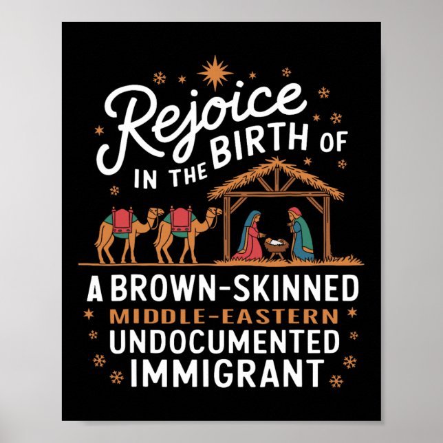 Affiche Réjouissez-vous de la naissance d'un Noël à la pea (Devant)