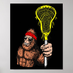Affiche Relax Bro ! Funny Sasquatch Lax Bigfoot Lacrosse V