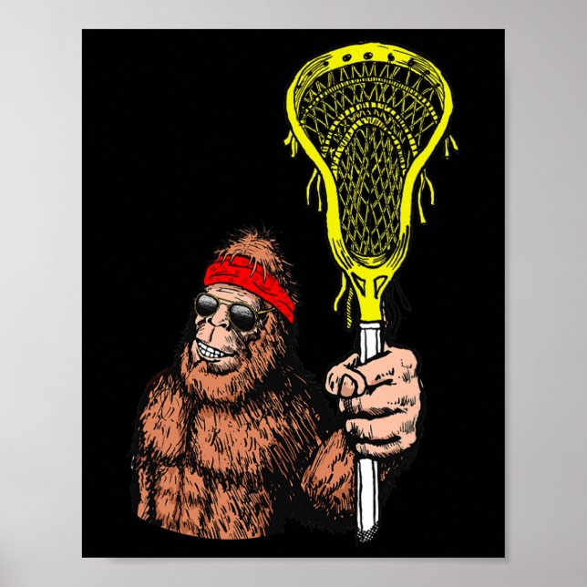 Affiche Relax Bro ! Funny Sasquatch Lax Bigfoot Lacrosse V (Devant)