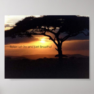 Affiche Relax Let Go and Just Breathe