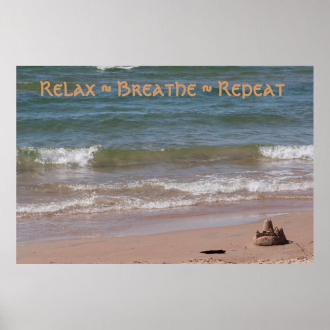 Affiche Relax ~ Respire ~ Répéter (Devant)