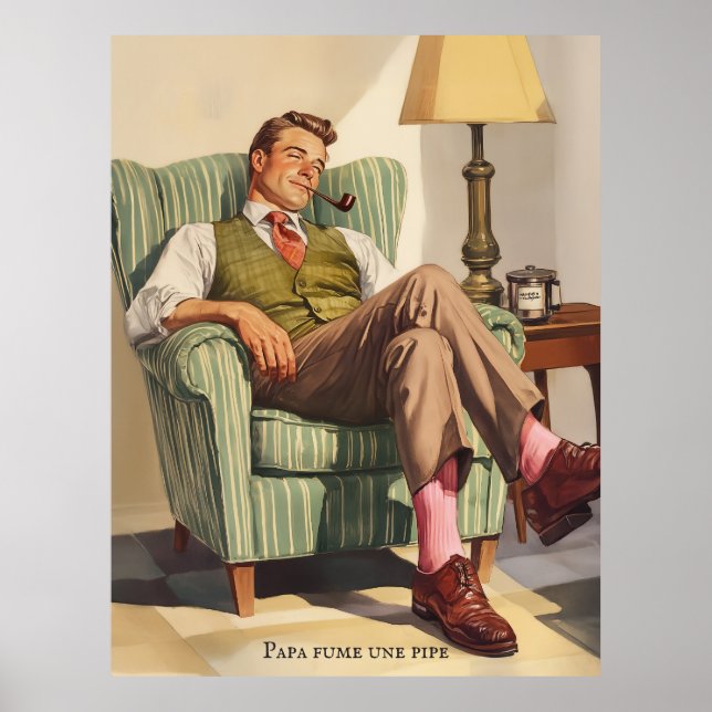 Affiche Relaxation du milieu du siècle : la réponse d'un h (Devant)