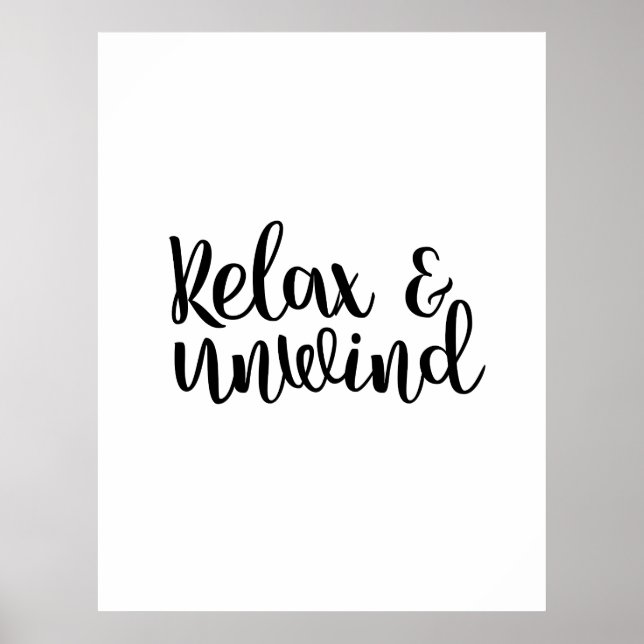 Affiche Relaxez-vous et détendez-vous (Devant)