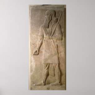 Affiche Relief of an Assyrian warrior