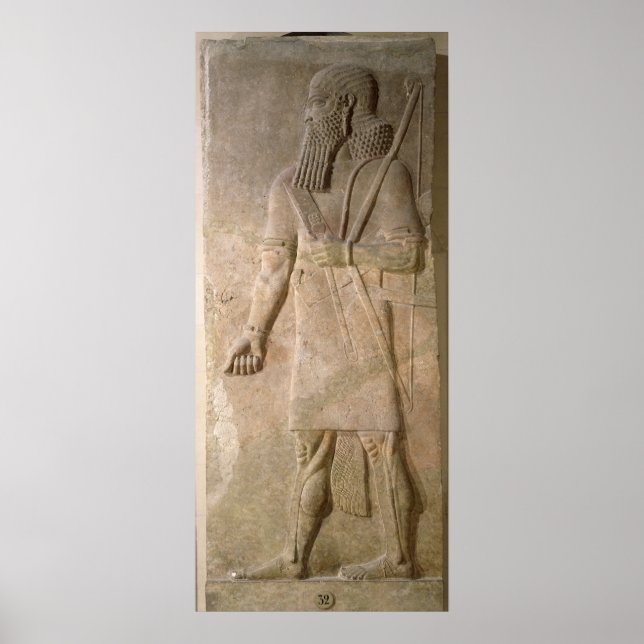 Affiche Relief of an Assyrian warrior (Devant)