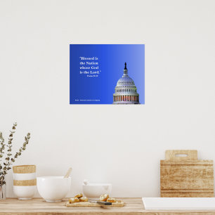 Affiche religieuse -- une nation bénie