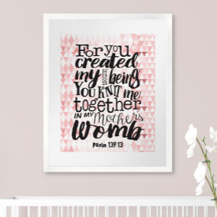 Affiche Religieux Pour Vous Avez Créé Knit Me Together