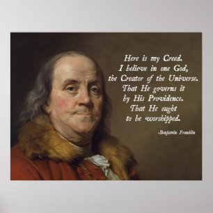 Affiche Religion de Benjamin Franklin