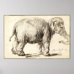 Affiche Rembrandt - Élément 1637
