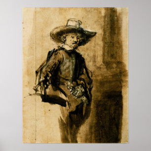 Affiche Rembrandt - Étude Pour L'Un Des Syndics Volkert Ja