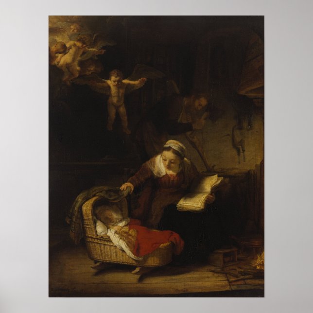 Affiche Rembrandt - La Sainte Famille (Devant)