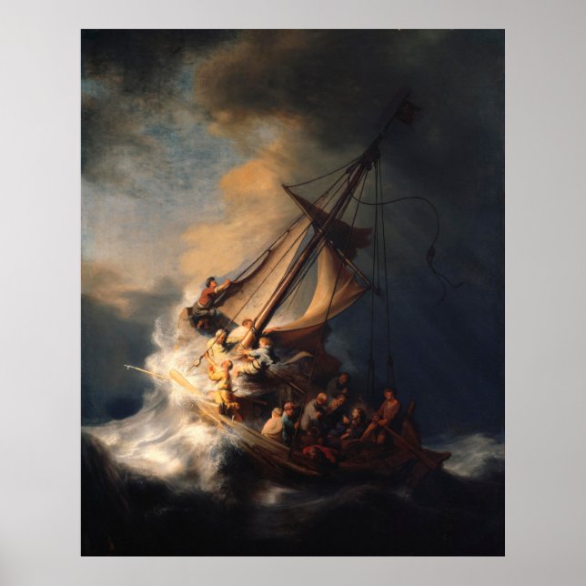 Affiche REMBRANDT | La tempête sur la mer de Galilée (Devant)