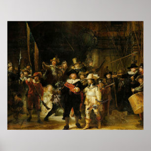 Affiche Rembrandt - La Veille Nocturne