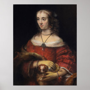 Affiche Rembrandt - Lady Avec Lapdog