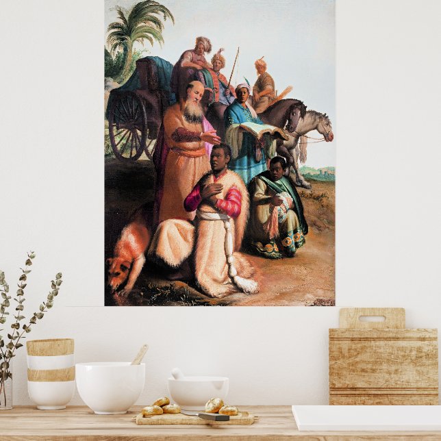 Affiche Rembrandt - Le baptême de l'eunuque, (Cuisine)