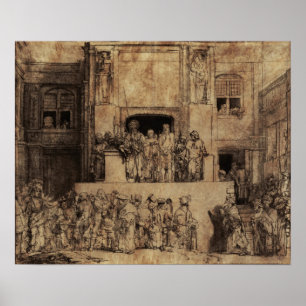 Affiche Rembrandt - Le Christ Présenté au Peuple