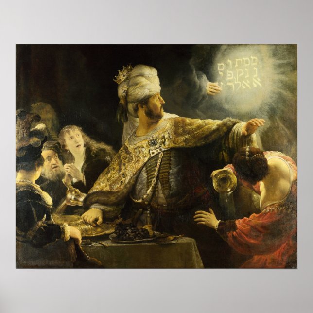 Affiche Rembrandt - Le Festin de Balthazar 1635 (Devant)